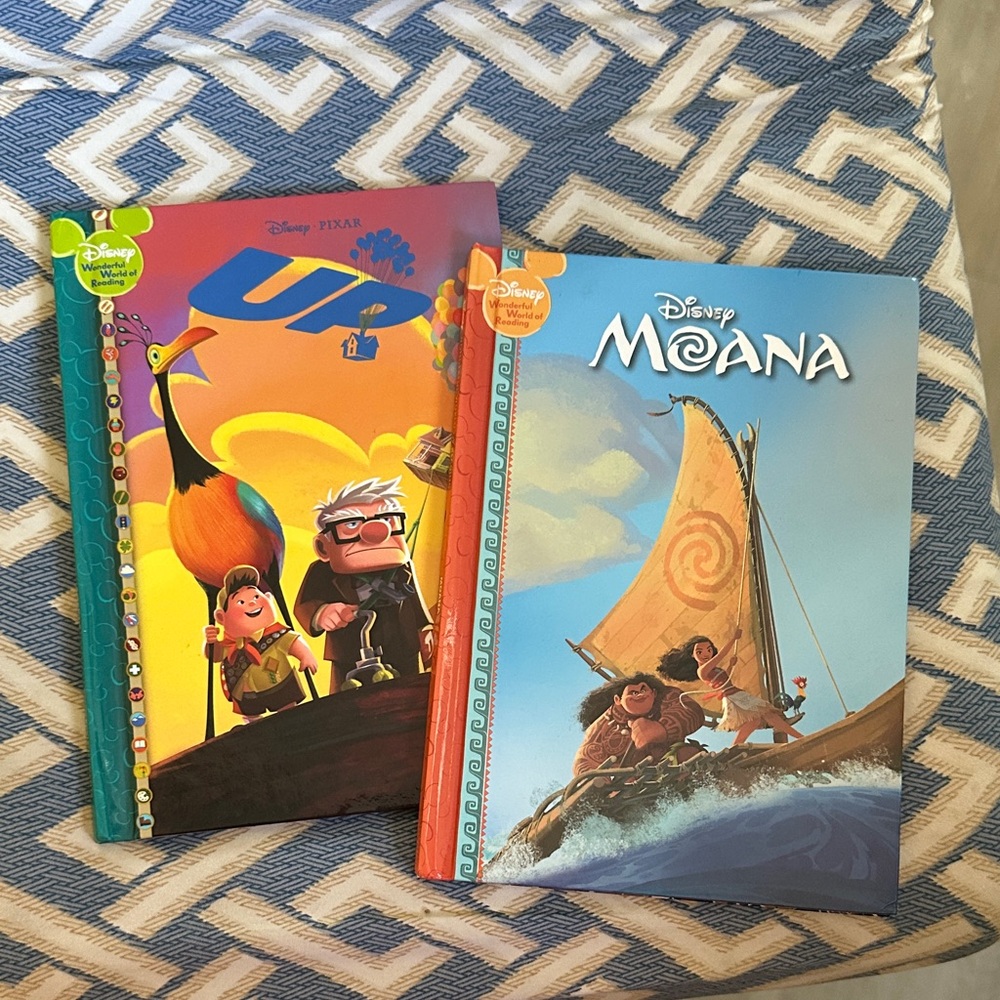 Disney Moana and Up Storybook Duo - Colorful Covers